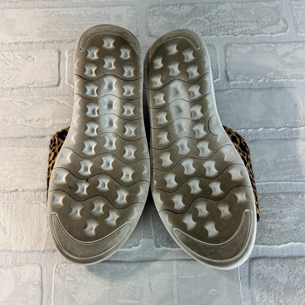 Cole Haan ZERØGRAND Sandals Womens 8 Leopard Animal Print Slides Brown‎ Casual - Picture 9 of 11